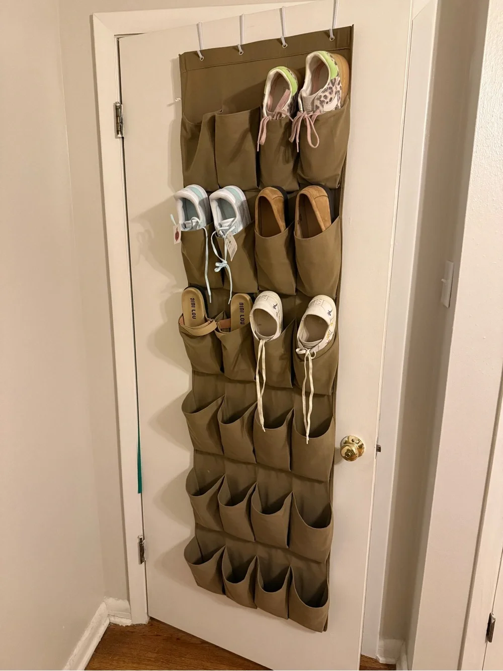 Over-the-Door 24-Pocket Shoe Organizer - Taupe
